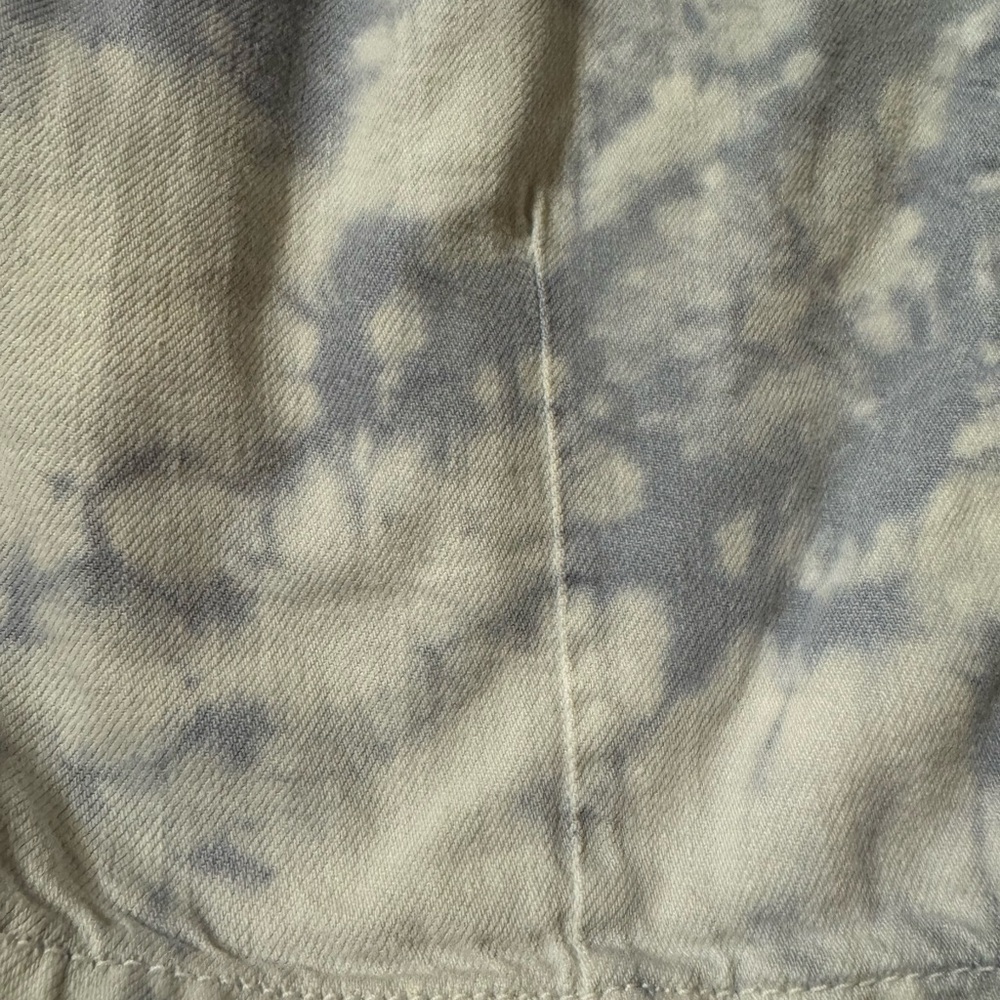 Pilcro and the Letterpress Blue and White Bleach Tye Dye Cropped Jeans - Picture 11 of 15